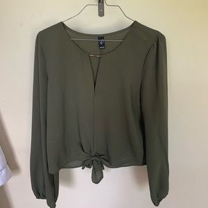 elegant green blouse